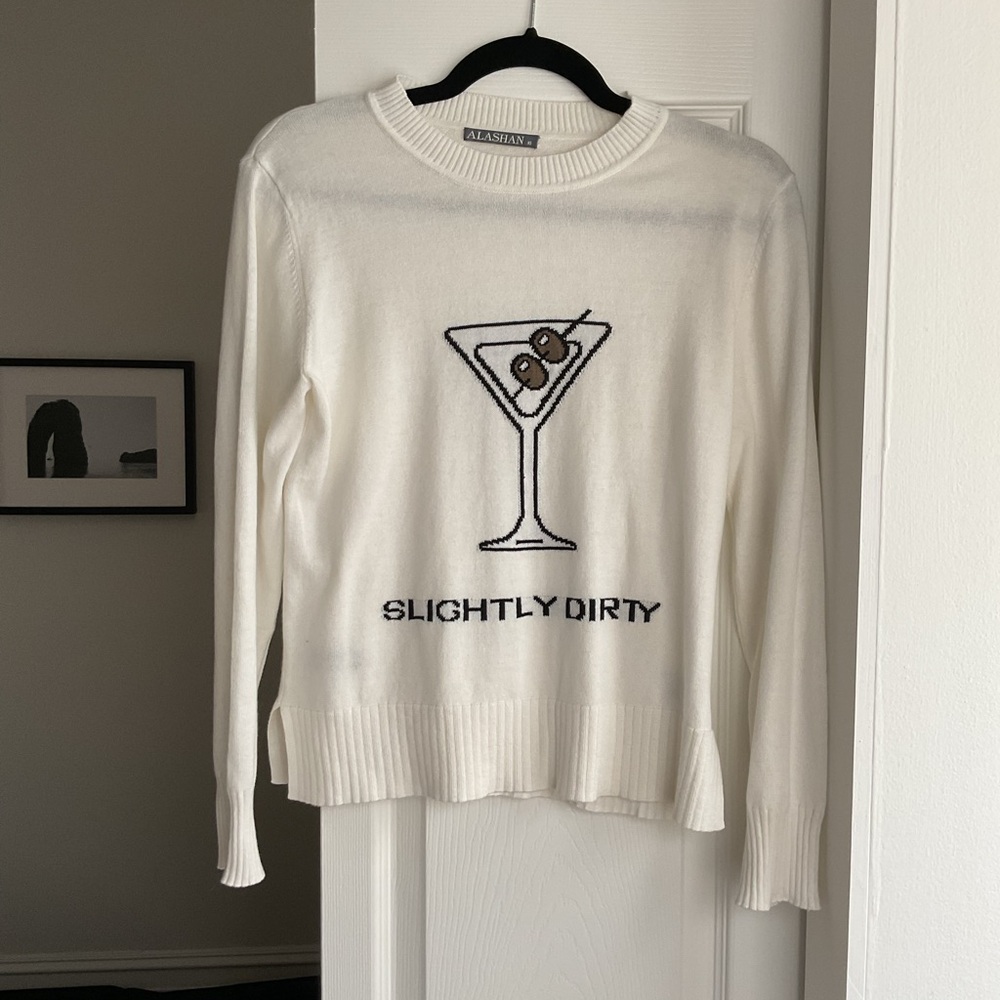 Alashan cashmere martini sweater size XS NWOT